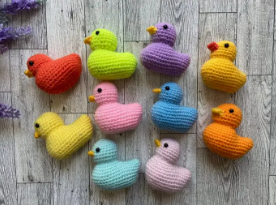 Crochet Duck Plushie | Handmade Stuffed Duckie