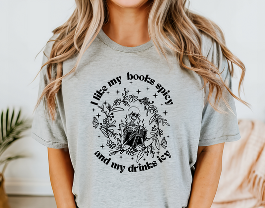 Spicy Books and Icy Drinks T-Shirt