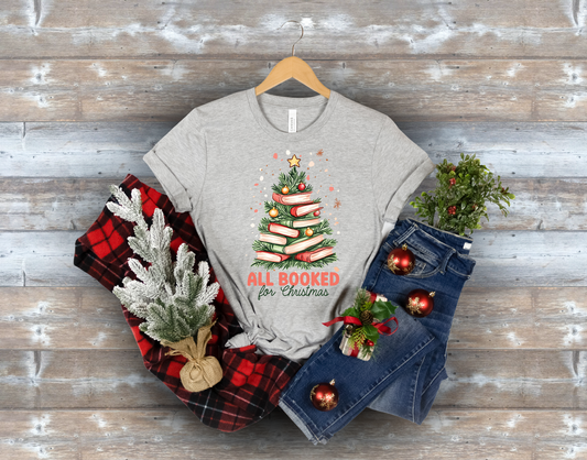 All Booked for Christmas T-Shirt