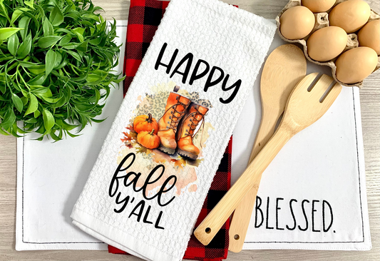Happy Fall Y’all Kitchen Towel