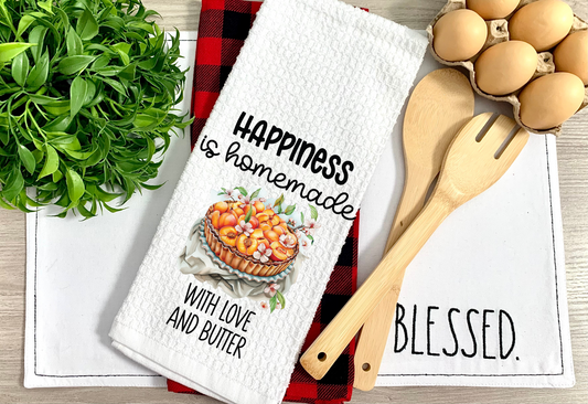 Happiness is Homemade – With Love and Butter Kitchen Towel