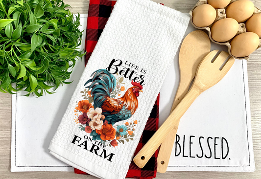 Farmhouse Chicken Charm Kitchen Towels