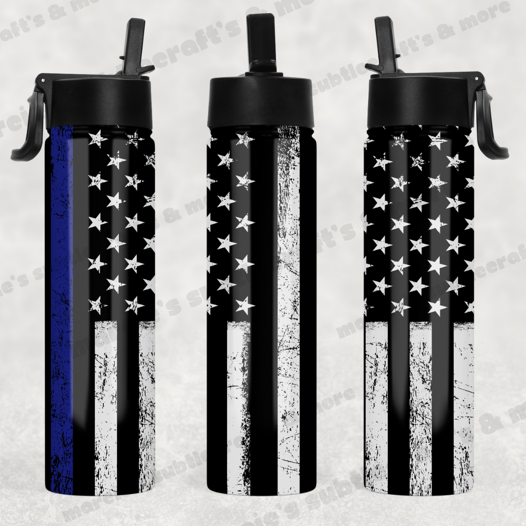 22 oz Back the Blue Travel Tumbler