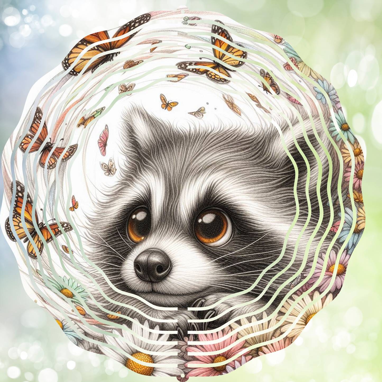 Rascally Raccoon Wind Spinner