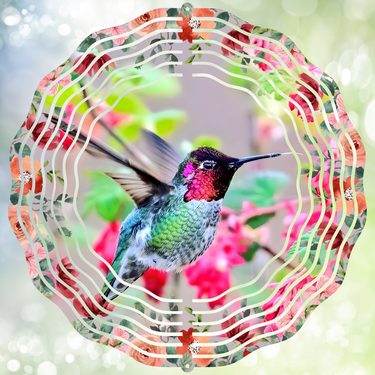 Hummingbird Wind Spinner and Garden Flag Combo