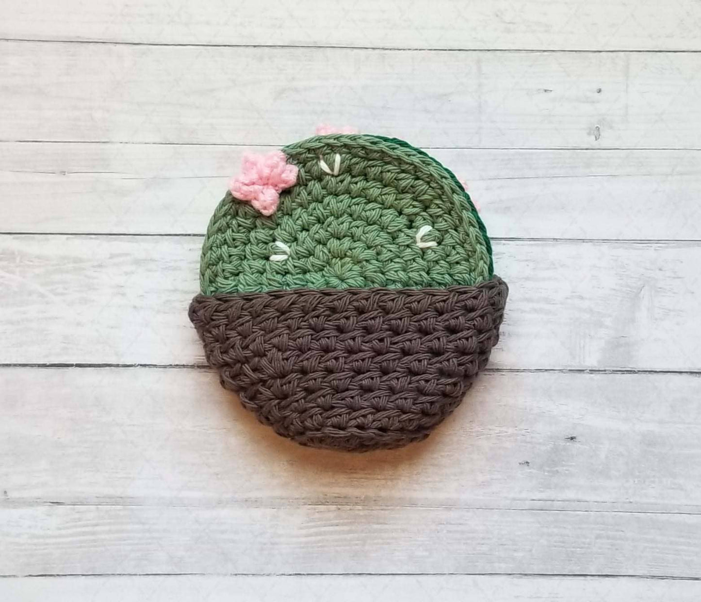 Cactus Coasters: Handcrafted Crochet Cactus Decor