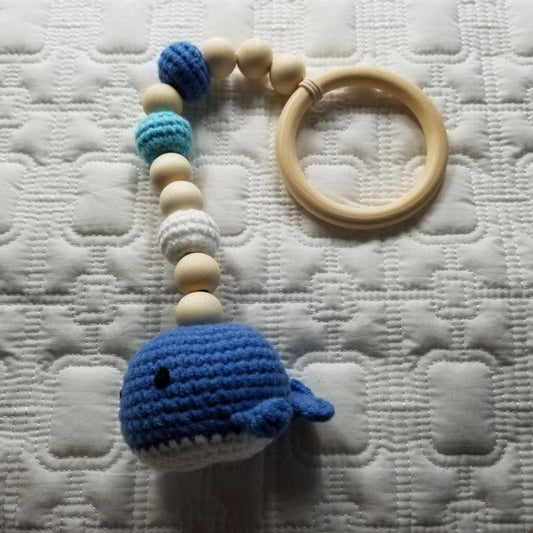 Hand Crochet Hanging Whale Rattle toy