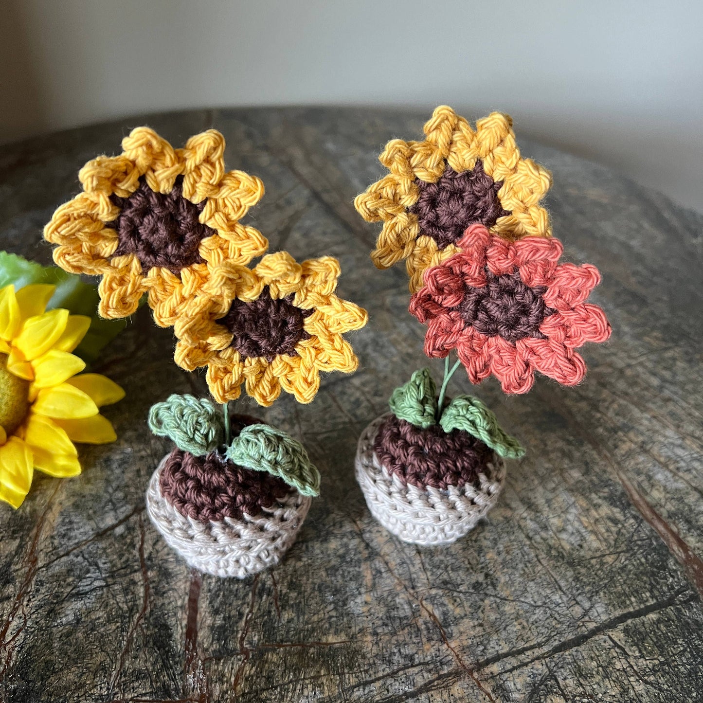 Crochet Double Crochet Sunflower