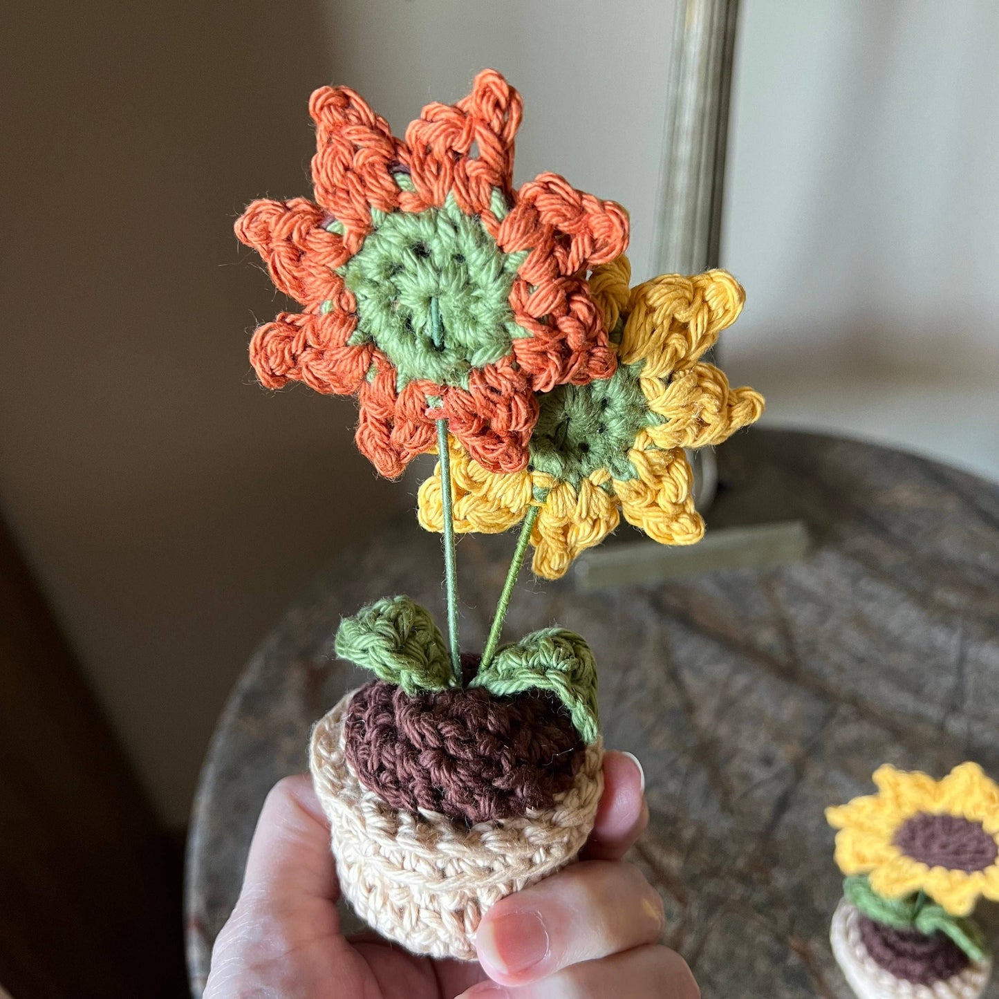 Crochet Double Crochet Sunflower