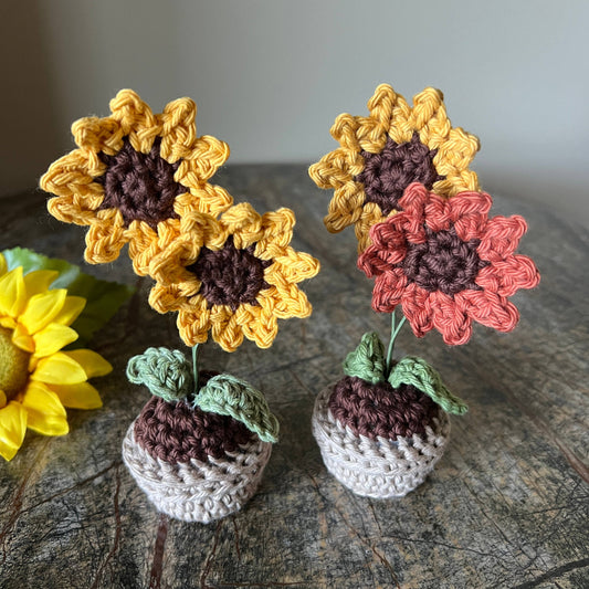 Crochet Double Crochet Sunflower