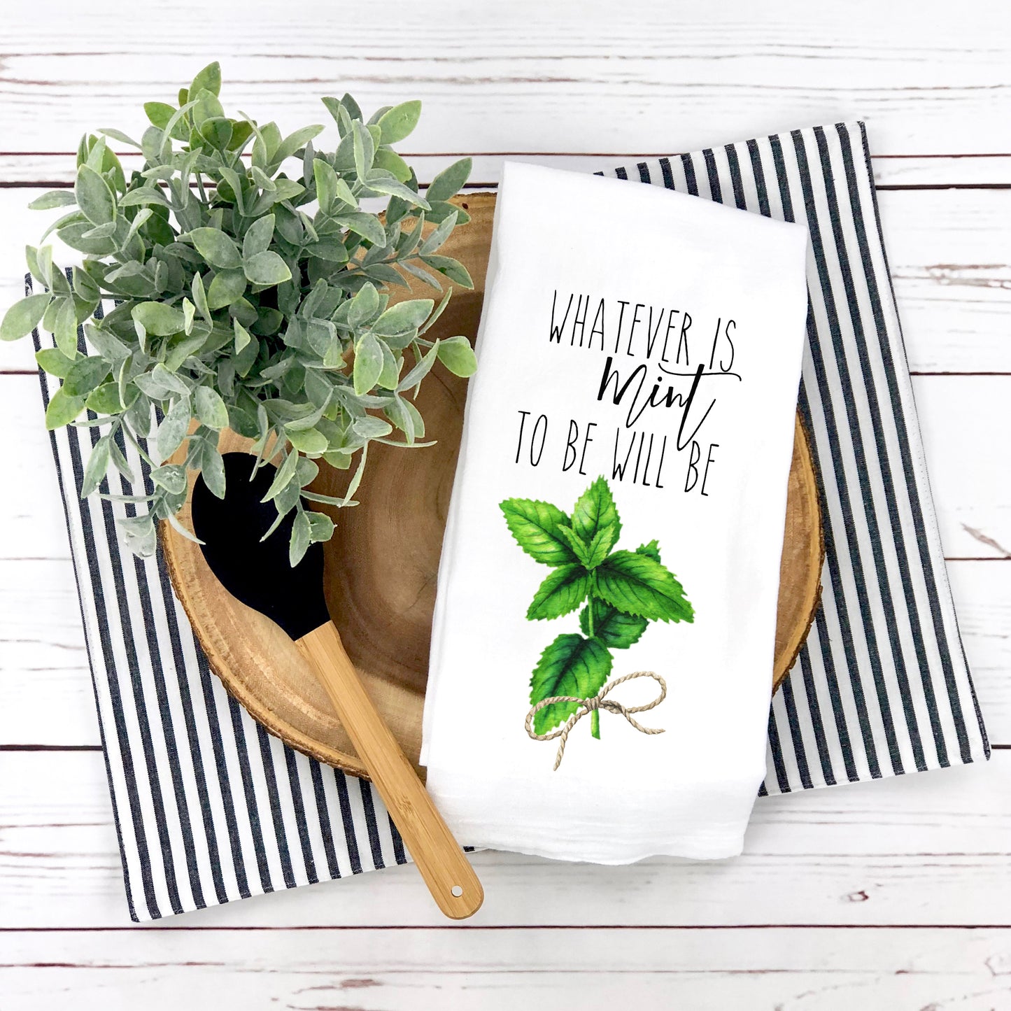 Funny Pun Herb Kitchen Towels