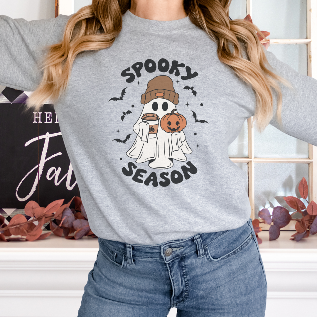 Ghostly Coffee and Pumpkin Sweatshirt