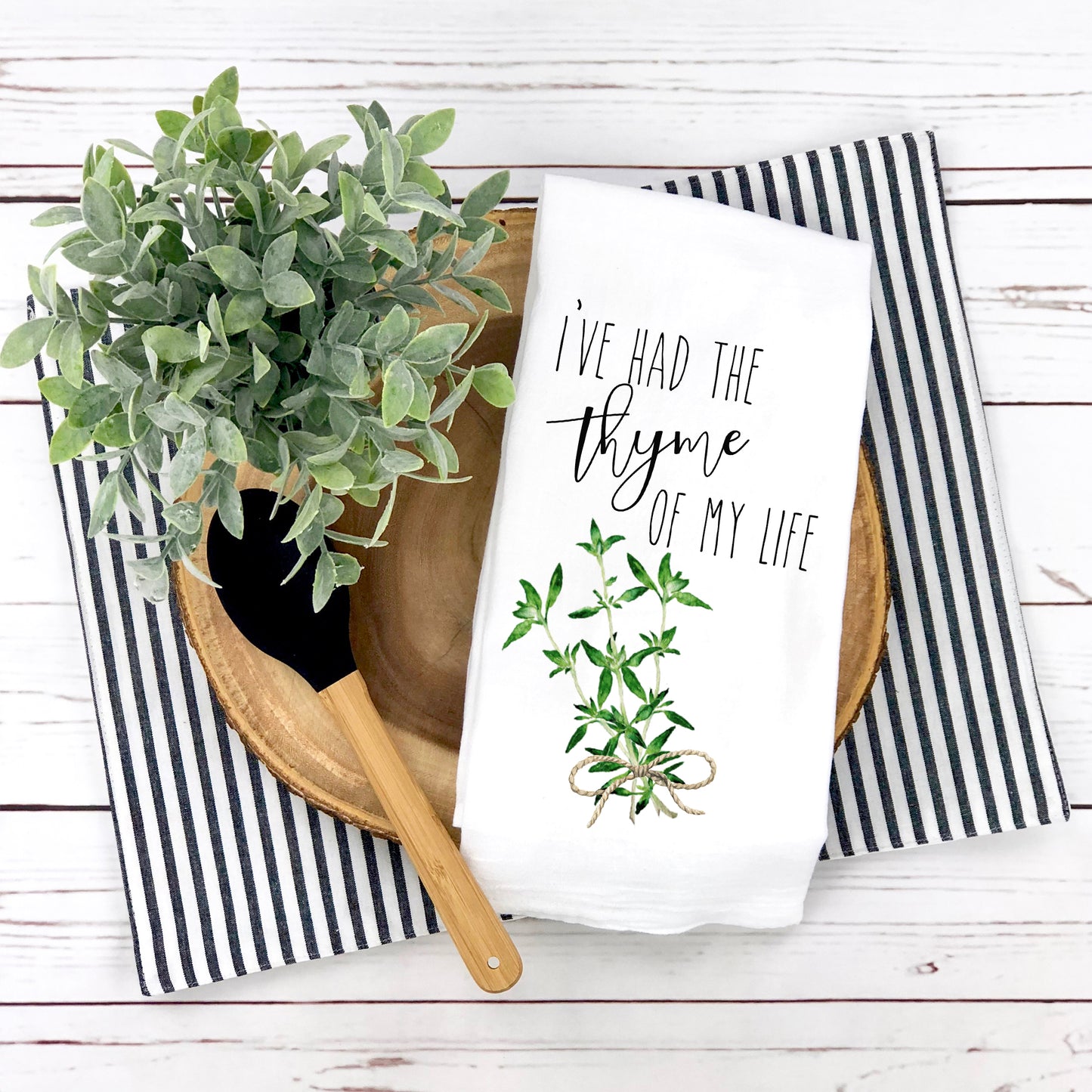 Funny Pun Herb Kitchen Towels